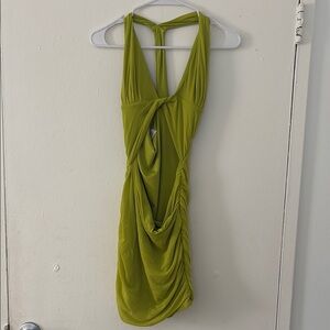 Chic Green Halter Dress